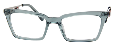 Afro Motif Women Eyeglasses: Amaka - Transparent Green - SpecSMART Eye Clinic (Front View)